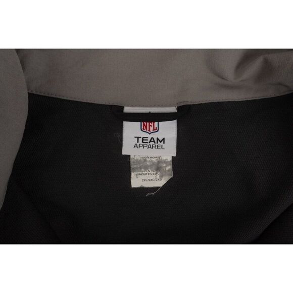 NFL Team Apparel Mens Jacket Pullover NY Jets Black Lightweight 1/4 Zip 2XL XXL - Picture 6 of 6